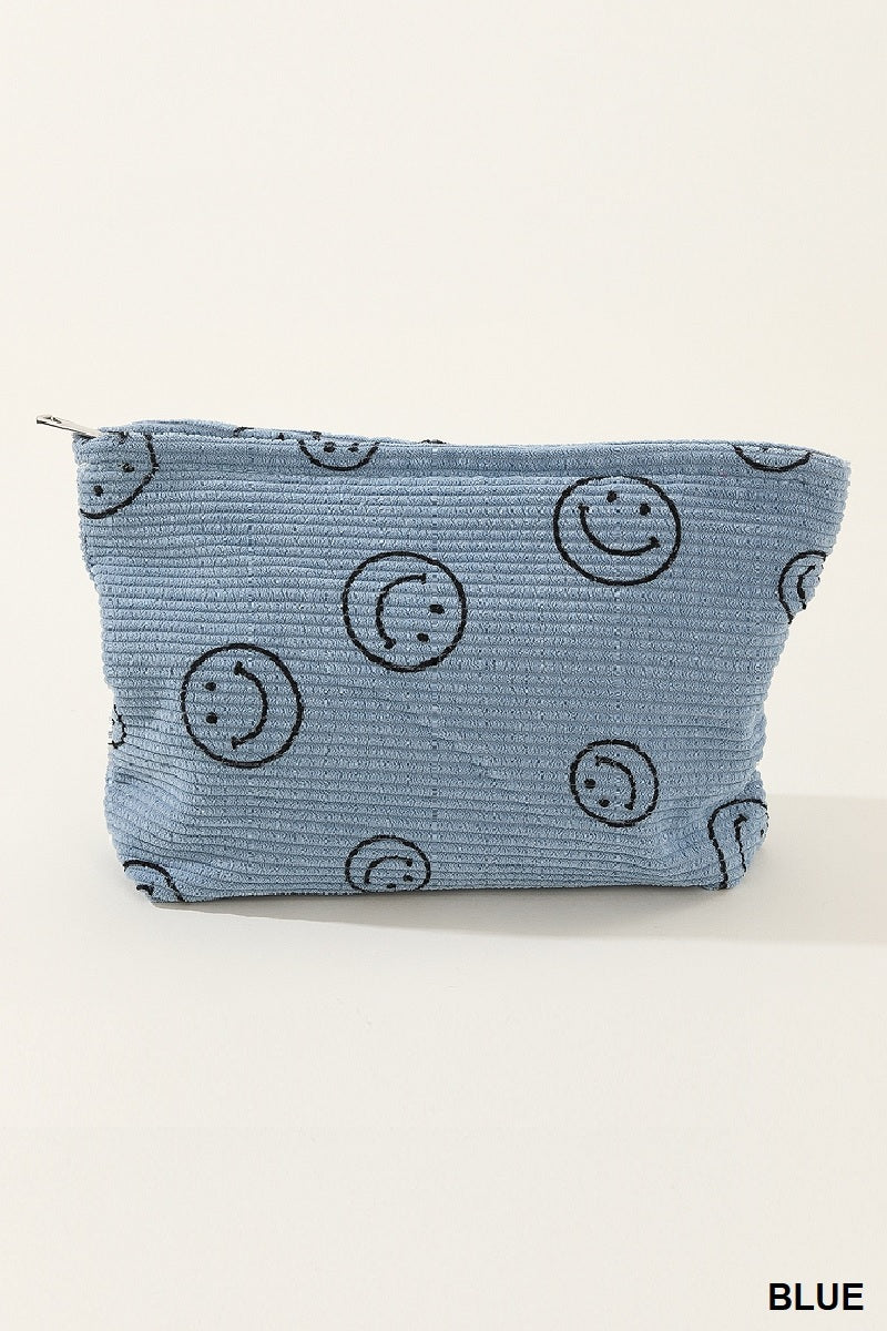 Corduroy Smile Cosmetic Makeup Bag