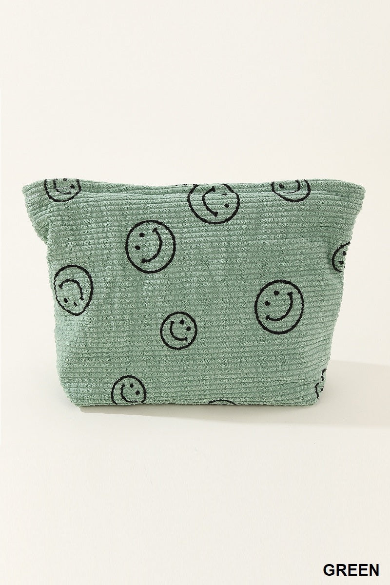 Corduroy Smile Cosmetic Makeup Bag