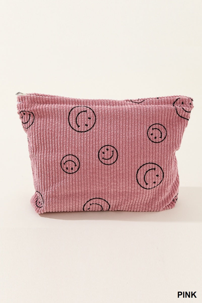 Corduroy Smile Cosmetic Makeup Bag